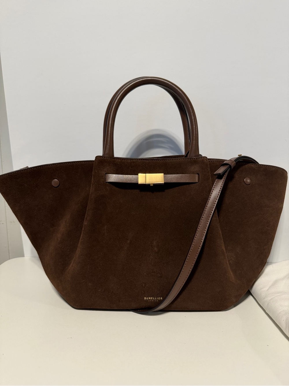 DeMellier New York Midi suede tote bag